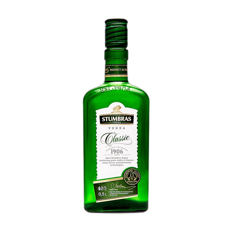 ВОДКА STUMBRAS CLASSIC 40% 0,5Л