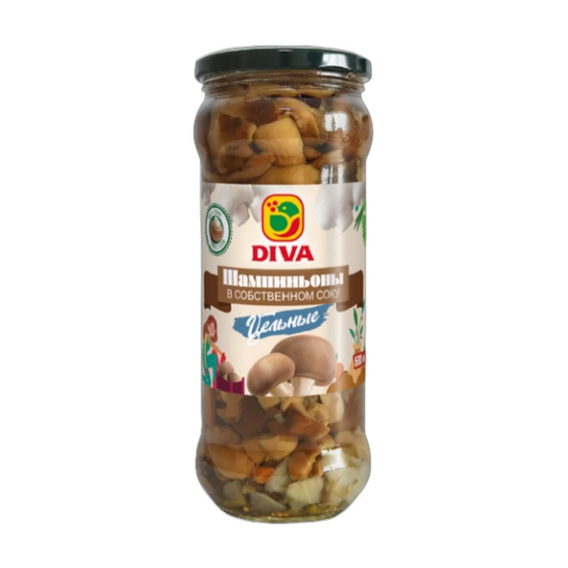 ШАМПИНЬОНЫ DIVA ЦЕЛЫЕ 580МЛ