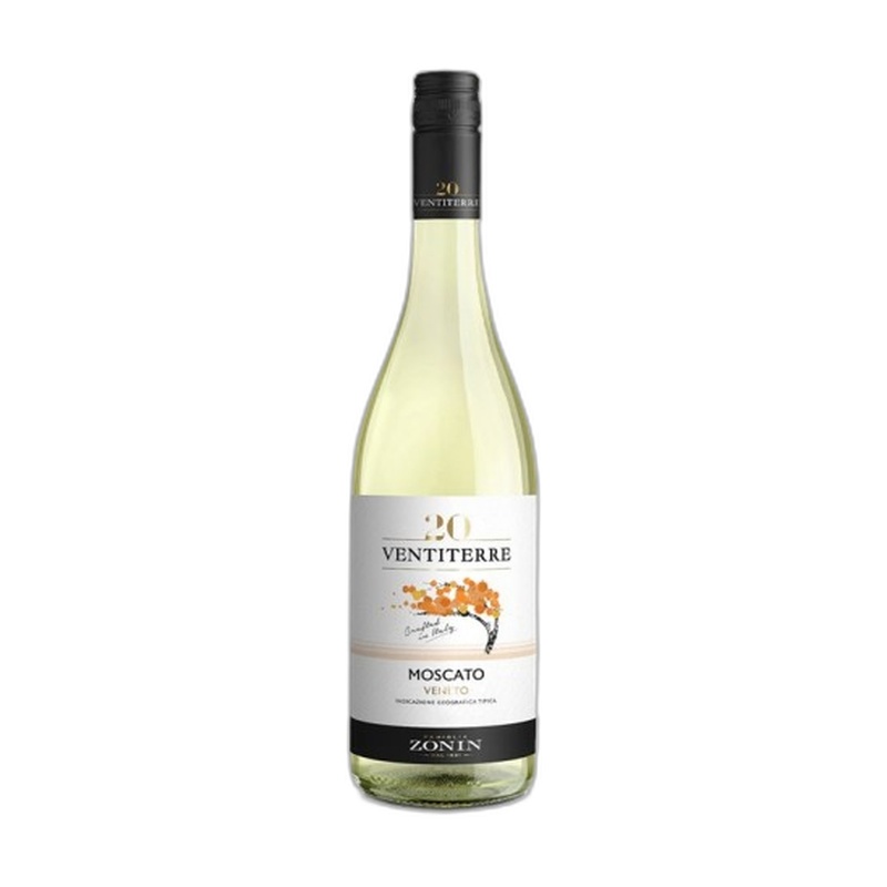 ВИНО ZONIN VENTITERRE MOSCATO БЕЛОЕ ПОЛУСЛАДКОЕ 7% 0,75Л ИТАЛИЯ