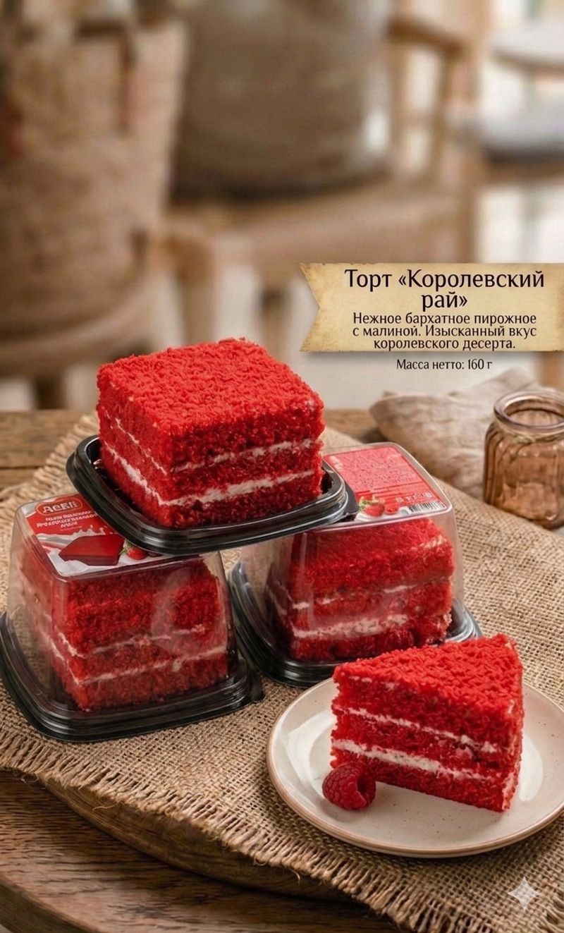 ПИРОЖНОЕ ФОРМУЛА ВКУСА КОРОЛЕВСКИЙ РАЙ 160Г ЗАМ