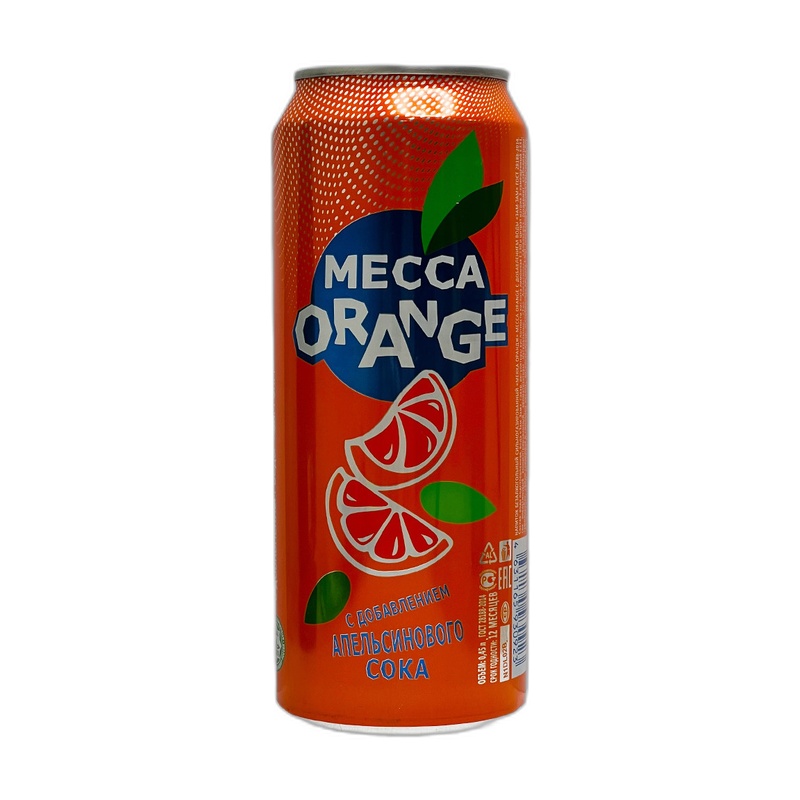 НАПИТОК ГАЗИРОВАННЫЙ DRAGON MECCA ORANGE 450МЛ Ж/Б