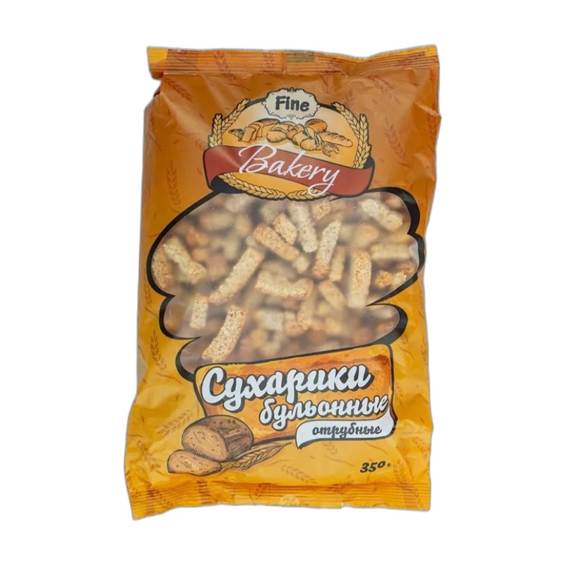 СУХАРИ FINE BAKERY БУЛЬОННЫЕ ОТРУБНЫЕ 350Г