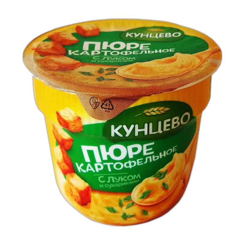 ПЮРЕ КАРТОФЕЛЬНОЕ КУНЦЕВО ЛУК СУХАРИКИ 40Г П/С