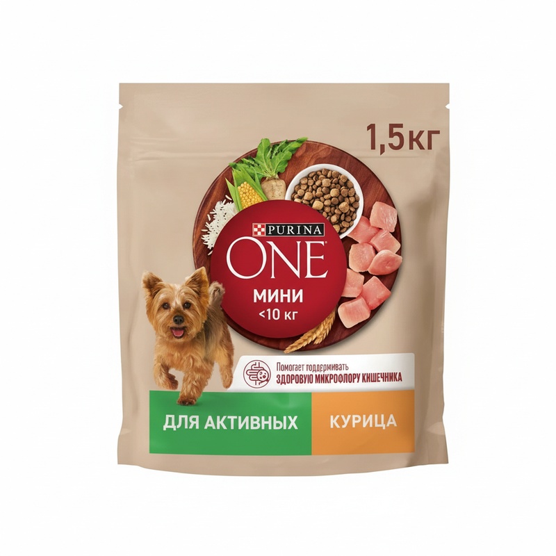 КОРМ ДЛЯ СОБАК PURINA ONE МИНИ КУРИЦА И РИС 1,5КГ