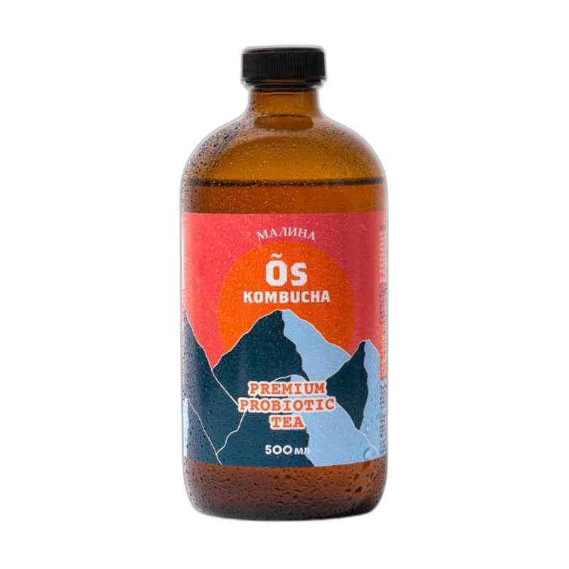 ЧАЙ ХОЛОДНЫЙ ÕS KOMBUCHA МАЛИНА 0,5Л СТ/Б