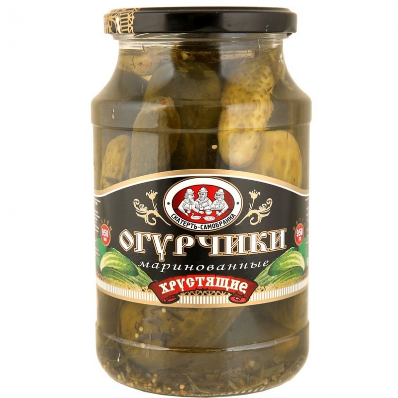 ОГУРЦЫ СКАТЕРТЬ-САМОБРАНКА МАРИНОВАННЫЕ ФЕРМЕРСКИЕ 950МЛ