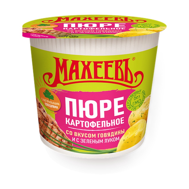 ПЮРЕ КАРТОФЕЛЬНОЕ МАХЕЕВ ГОВЯДИНА ЗЕЛЕНЫЙ ЛУК 40Г П/С