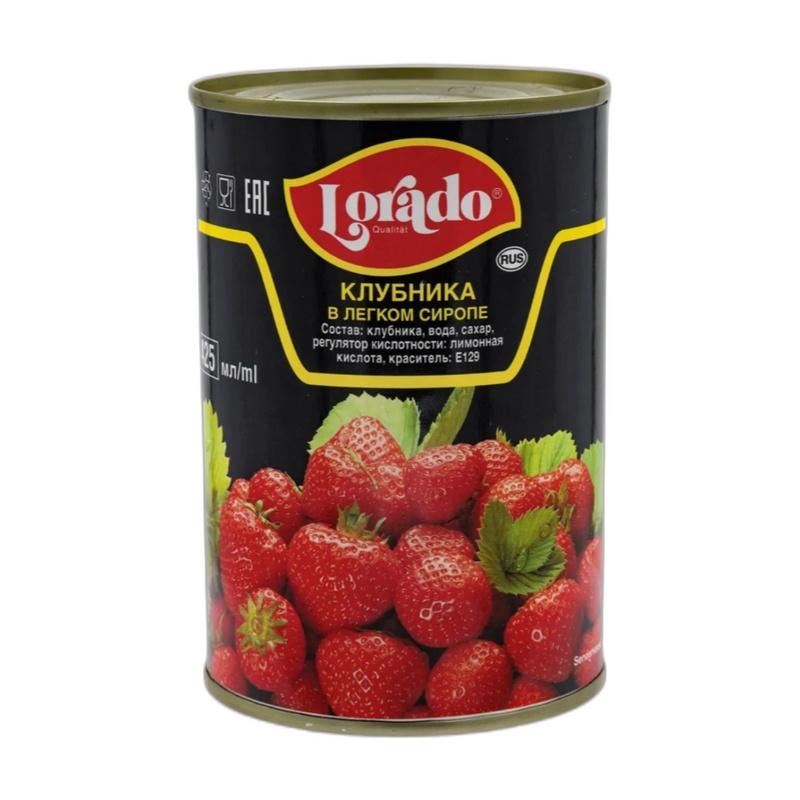 КЛУБНИКА LORADO В СИРОПЕ 425МЛ