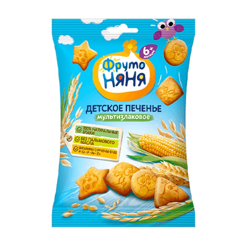 ПЕЧЕНЬЕ ФРУТО НЯНЯ МУЛЬТИЗЛАКОВОЕ 50Г