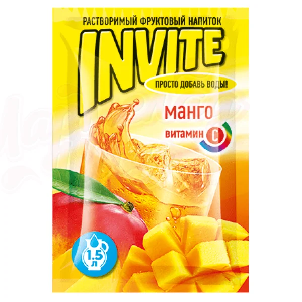 НАПИТОК РАСТВОРИМЫЙ INVITE МАНГО 9Г
