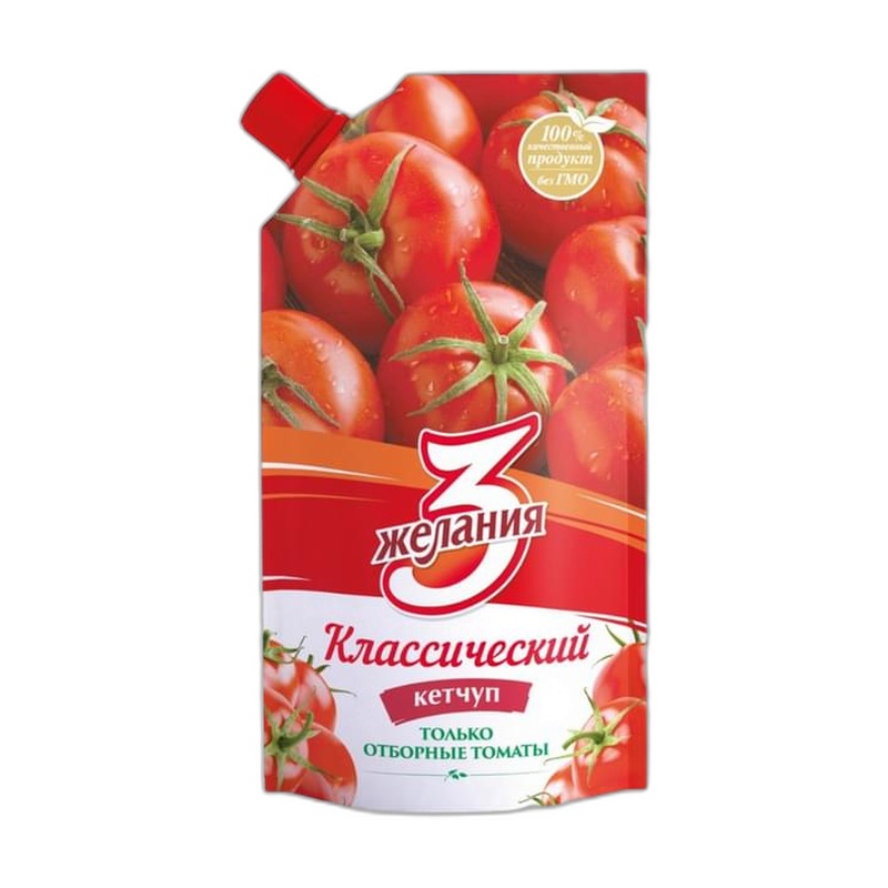 КЕТЧУП 3 ЖЕЛАНИЯ КЛАССИЧЕСКИЙ 450Г Д/П