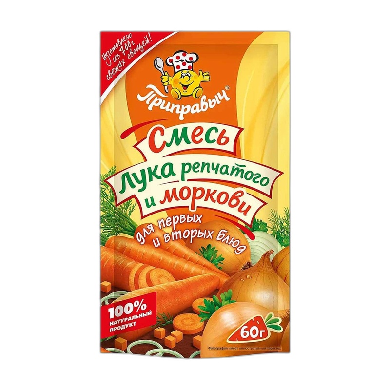 ПРИПРАВА ПРИПРАВЫЧ СМЕСЬ ЛУК МОРКОВЬ 60Г