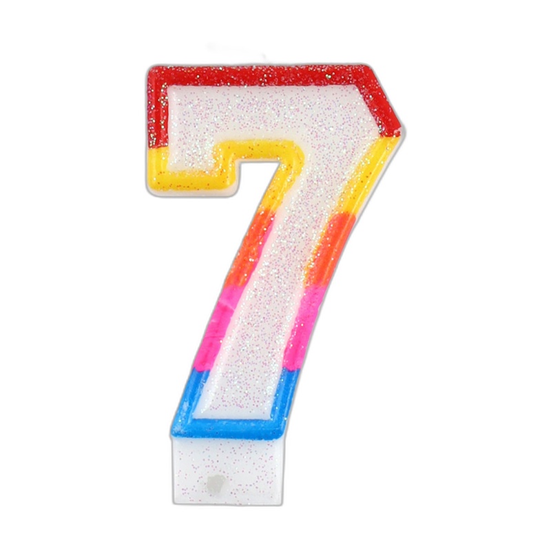 СВЕЧА ЦИФРА 7 ТОРТОВАЯ ПРОСТАЯ