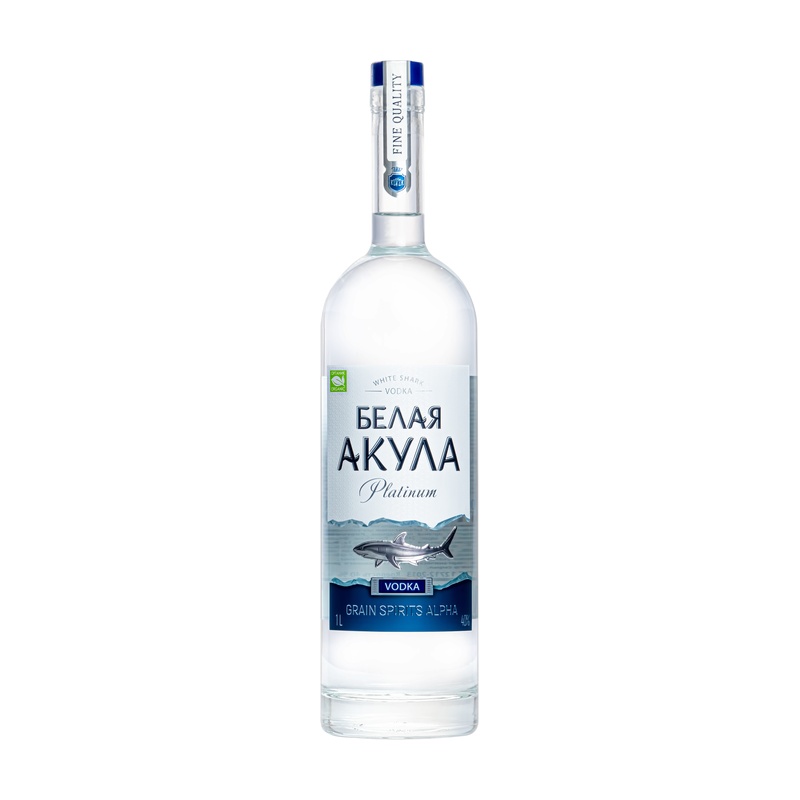 ВОДКА BELAYA AKULA PLATINUM 40% 0,7Л
