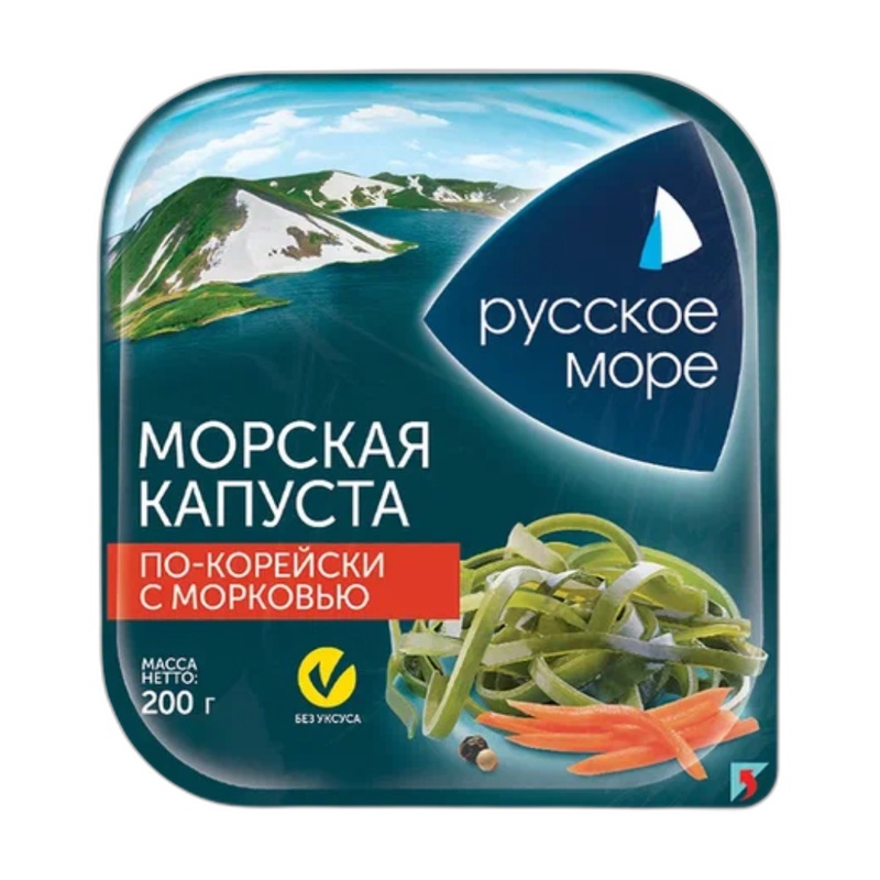 КАПУСТА МОРСКАЯ РУССКОЕ МОРЕ ПО-КОРЕЙСКИ С МОРКОВЬЮ 200Г В/У