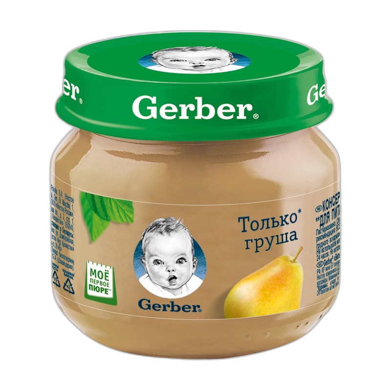 ПЮРЕ GERBER ГРУША ВИЛЬЯМС 80Г СТ/Б