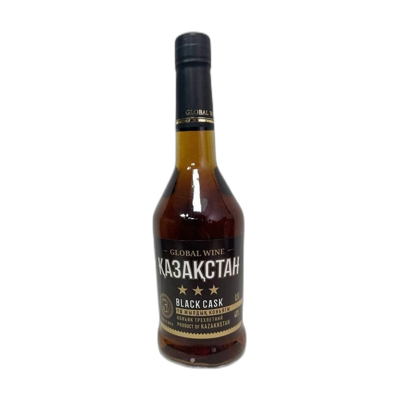 КОНЬЯК GLOBAL WINE КАЗАХСТАН BLACK CASK 3 YO 40% 0,5Л
