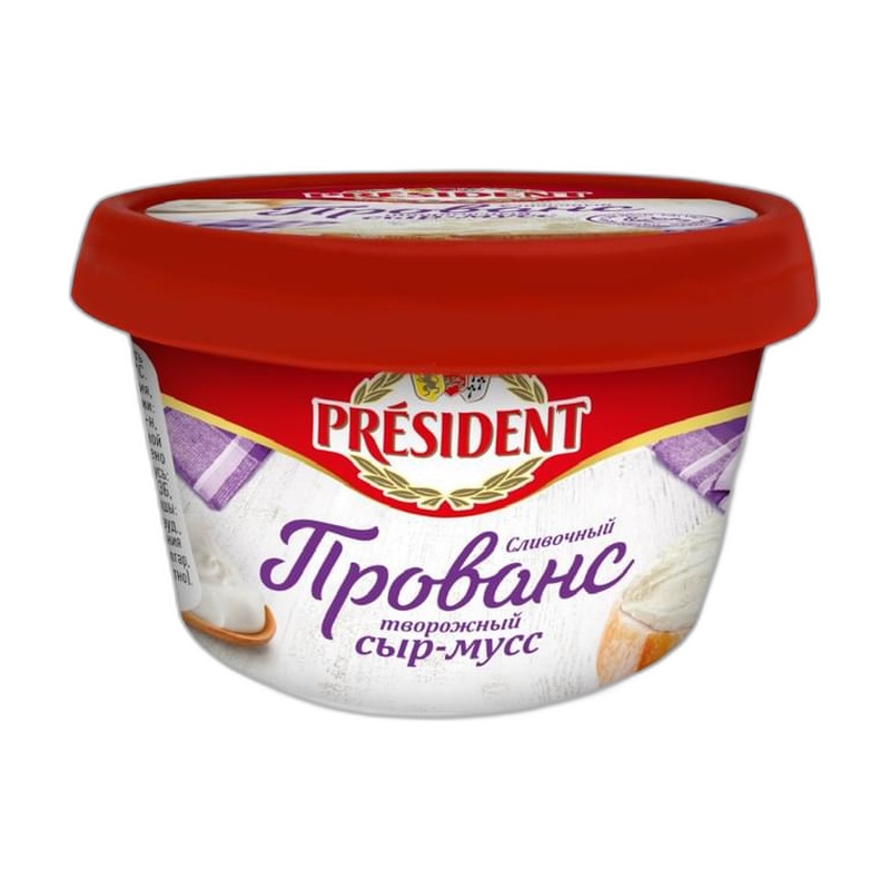 СЫР-МУСС ТВОРОЖНЫЙ PRESIDENT ПРОВАНС СЛИВОЧНЫЙ 62% 120Г