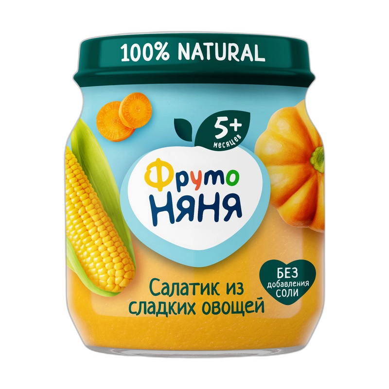 ПЮРЕ ФРУТО НЯНЯ САЛАТИК ИЗ СЛАДКИХ ОВОЩЕЙ 110Г СТ/Б
