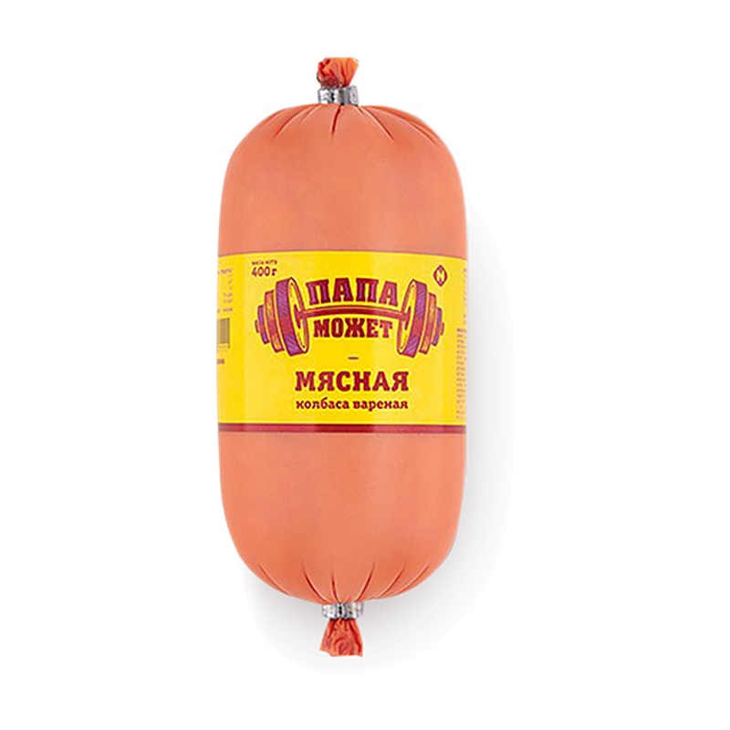 КОЛБАСА ВАРЕНАЯ МЯСНАЯ ОСТАНКИНО ПАПА МОЖЕТ 400 Г