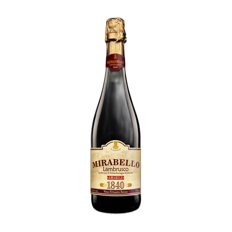 ВИНО ИГРИСТОЕ MIRABELLO LAMBRUSCO КРАСНОЕ.ПОЛУСЛАДКОЕ 7,5% 0,75Л ИТАЛИЯ