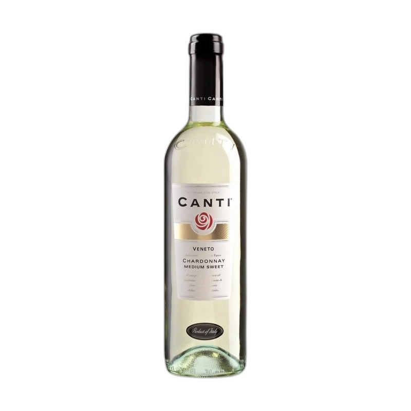 ВИНО CANTI CHARDONNAY VENETO БЕЛОЕ ПОЛУСЛАДКОЕ 11,5% 0,75Л ИТАЛИЯ