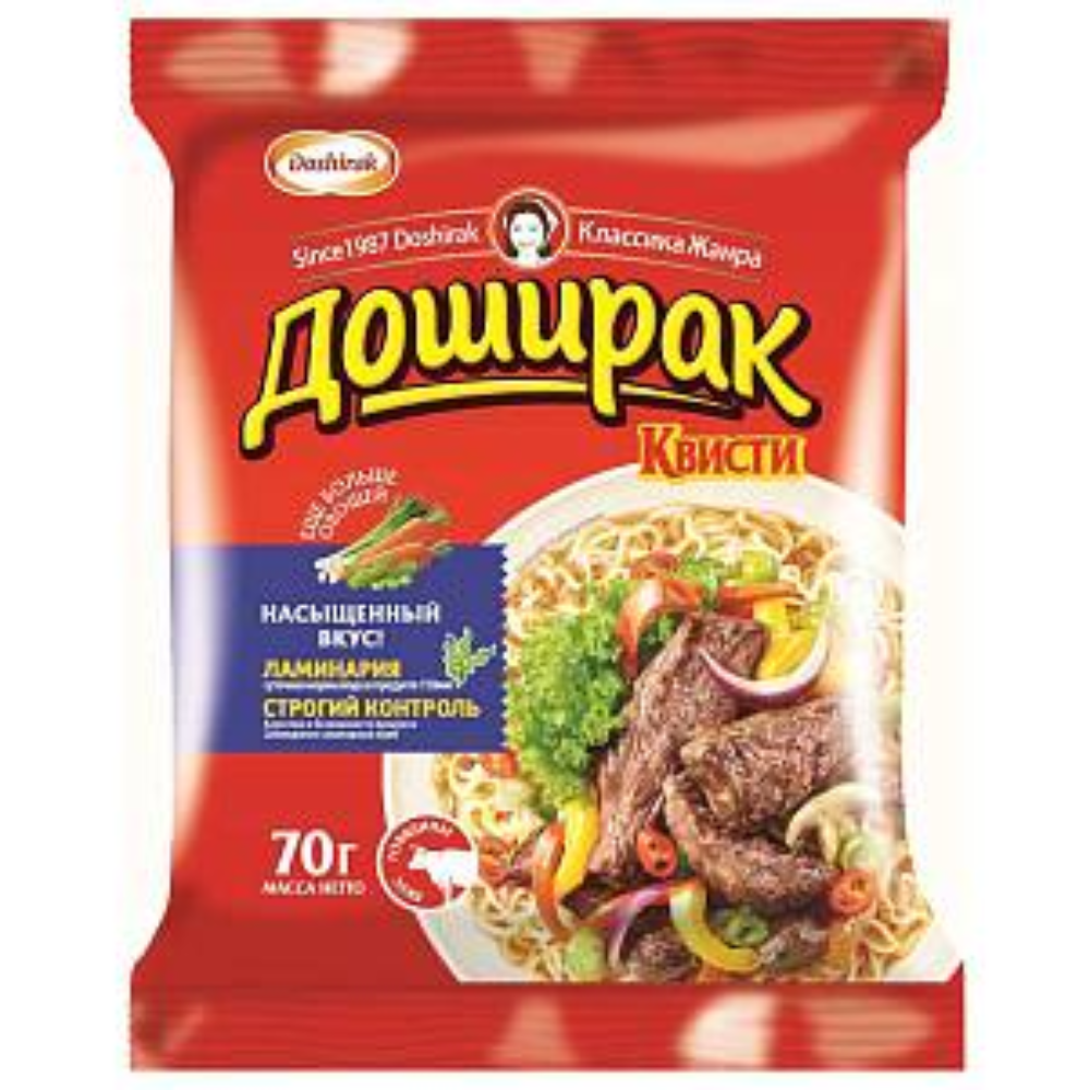 ЛАПША ДОШИРАК ГОВЯДИНА КВИСТИ МИНИ 60Г М/У