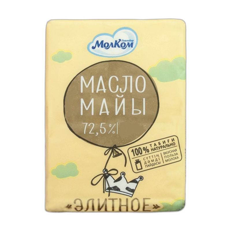 МАСЛО МОЛКОМ СЛИВОЧНОЕ ЭЛИТНОЕ 72,5% 180Г