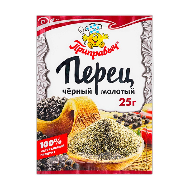 ПЕРЕЦ ЧЕРНЫЙ ПРИПРАВЫЧ МОЛОТЫЙ 25Г