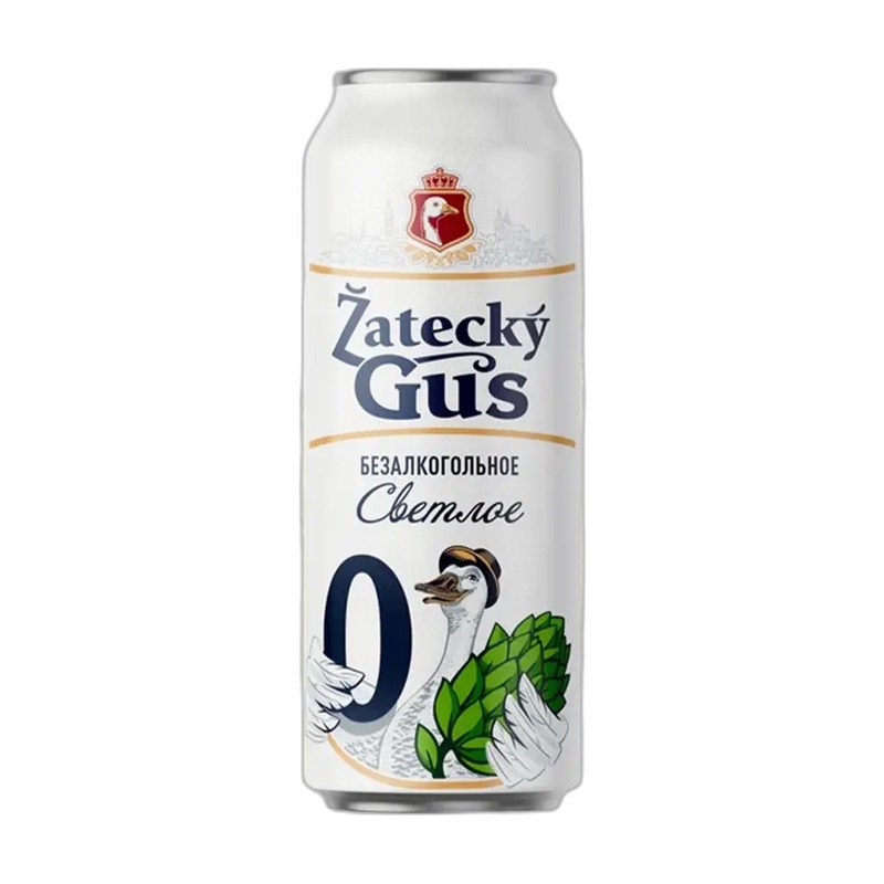 ПИВО БЕЗАЛКОГОЛЬНОЕ ZATECKÝ GUS 0 КЛАССИЧЕСКОЕ 0,5% 0,43Л Ж/Б