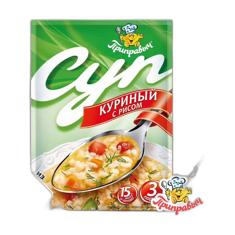 СУП ПРИПРАВЫЧ КУРИНЫЙ С РИСОМ 60Г