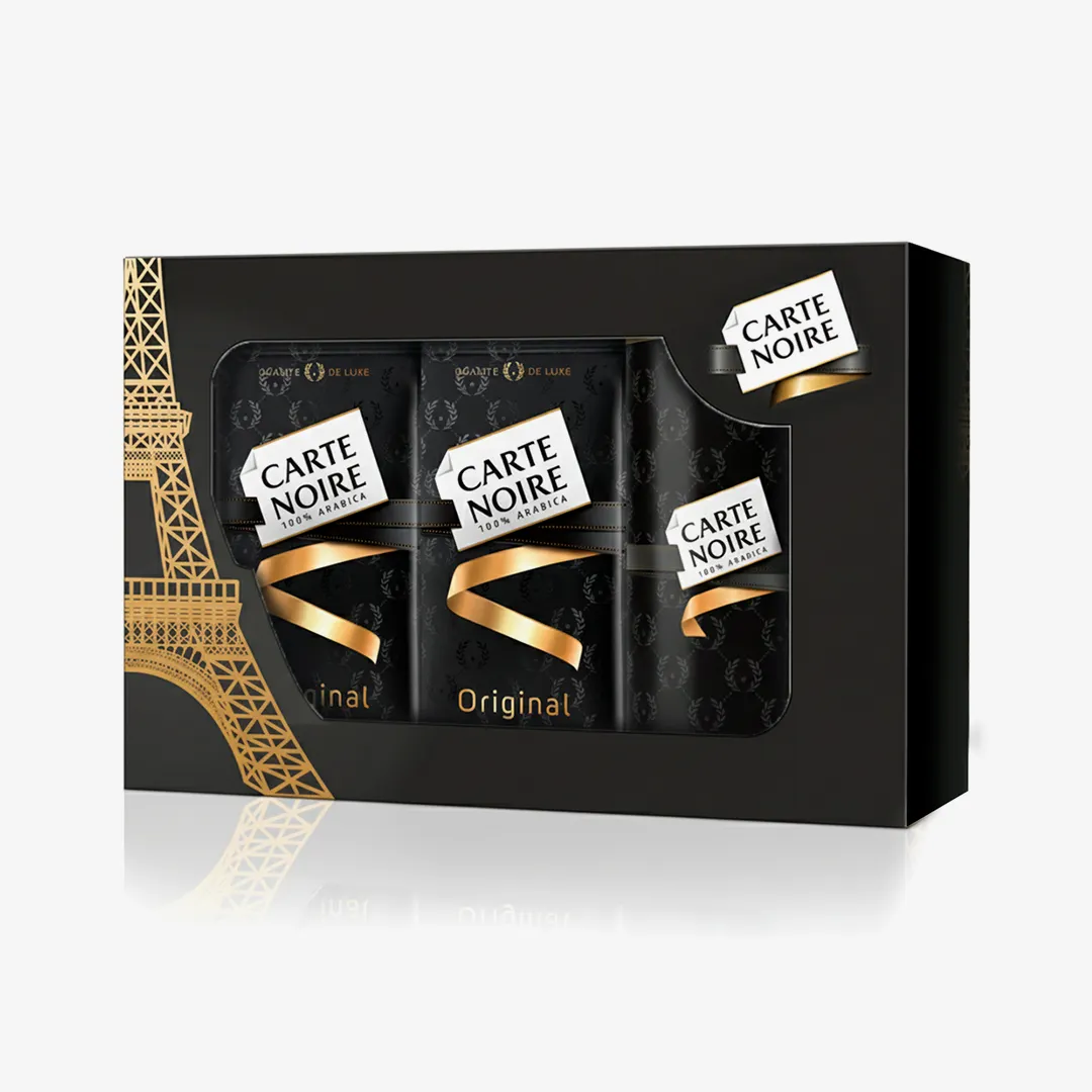 КОФЕ МОЛОТЫЙ CARTE NOIRE 230Г 2ШТ + ЕМКОСТЬ ДЛЯ ХРАНЕНИЯ
