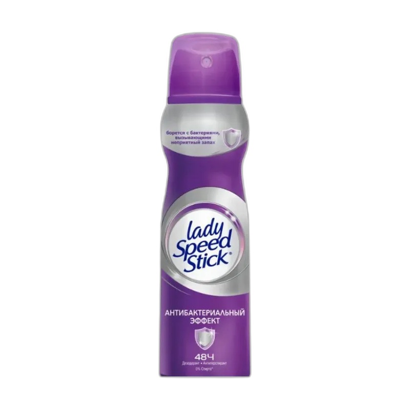 ДЕЗОДОРАНТ-СПРЕЙ LADY SPEED STICK АНТИБАКТЕРИАЛЬНЫЙ ЭФФЕКТ 150МЛ