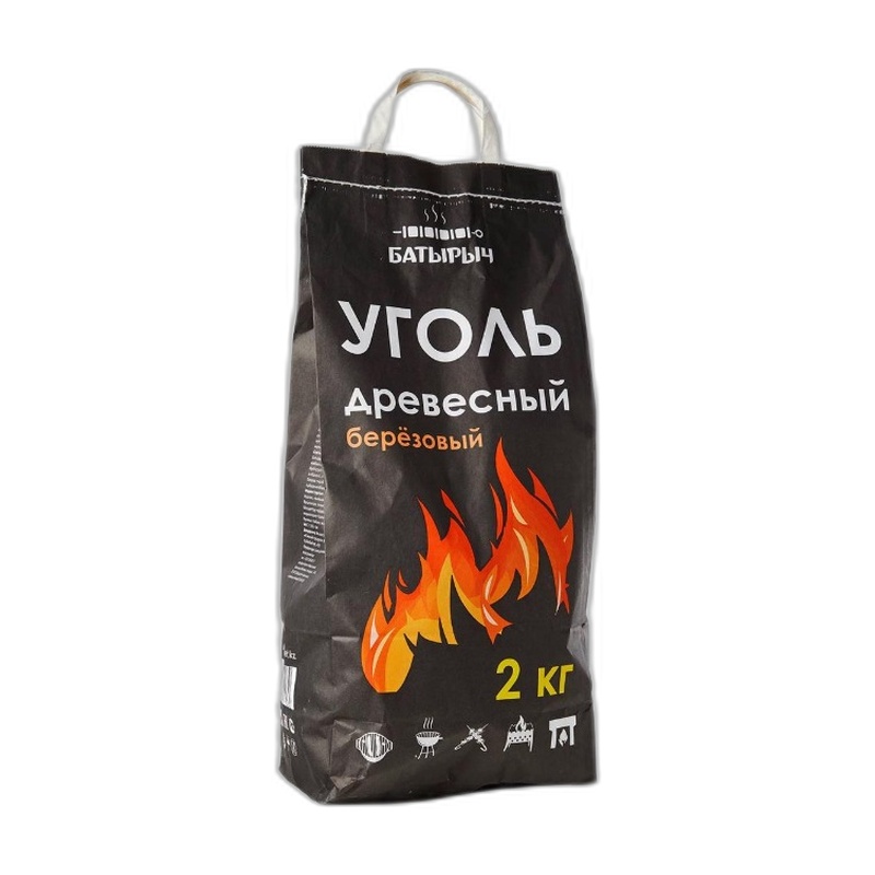 УГОЛЬ ДРЕВЕСНЫЙ БЕРЕЗОВЫЙ 2КГ