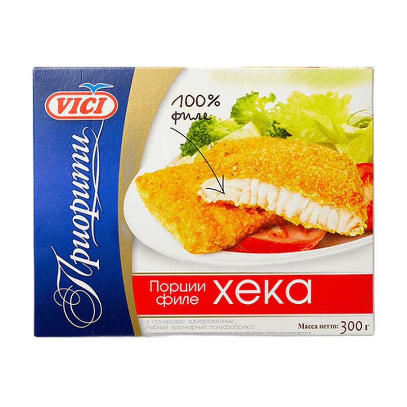 ФИЛЕ ХЕКА VICI В ПАНИРОВКЕ ПОРЦИИ 300Г