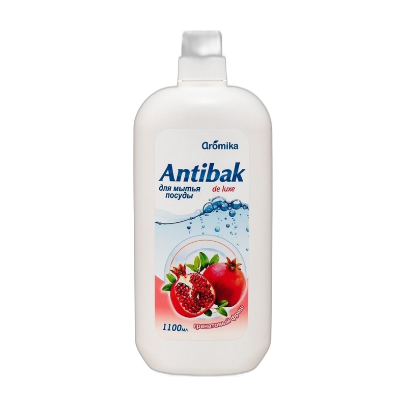 ГЕЛЬ ДЛЯ МЫТЬЯ ПОСУДЫ ANTIBAK DE LUXE ГРАНАТОВЫЙ ФРЕШ 1100МЛ