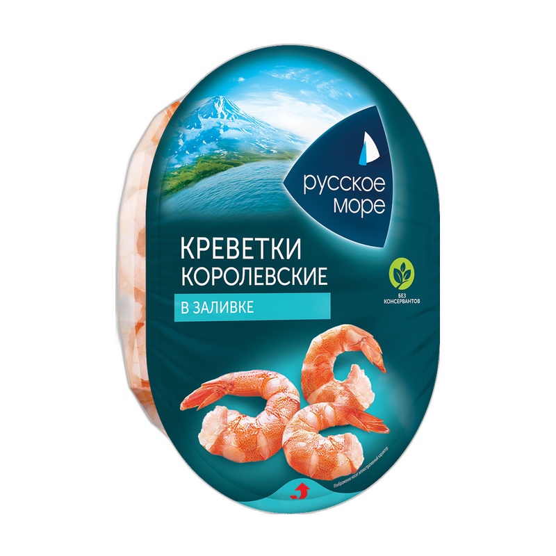 МЯСО КРЕВЕТКИ РУССКОЕ МОРЕ КОРОЛЕВСКАЯ В ЗАЛИВКЕ 180Г