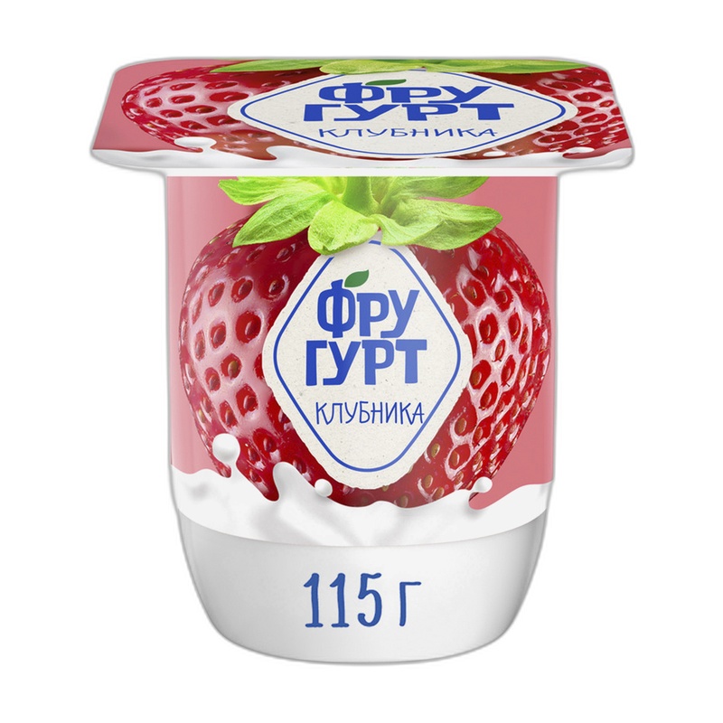 ЙОГУРТ ФРУГУРТ КЛУБНИКА 2,5% 115Г