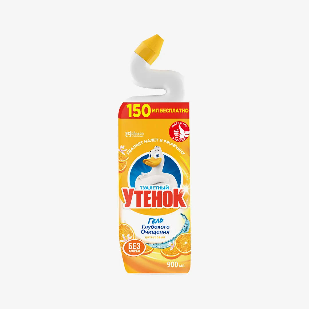 СРЕДСТВО ЧИСТЯЩЕЕ ТУАЛЕТНЫЙ УТЕНОК ЦИТРУС 5В1 900МЛ