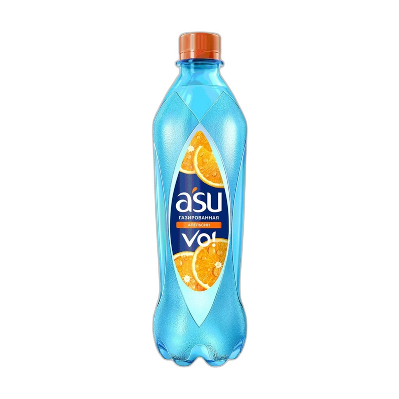 ВОДА ГАЗИРОВАННАЯ ASU АПЕЛЬСИН 0,5Л ПЭТ