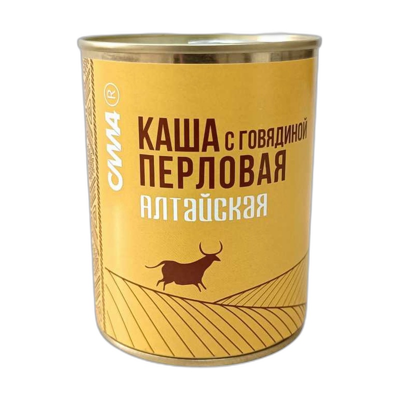 КАША АЛТАЙСКАЯ СИЛА ПЕРЛОВАЯ С ГОВЯДИНОЙ 340Г Ж/Б