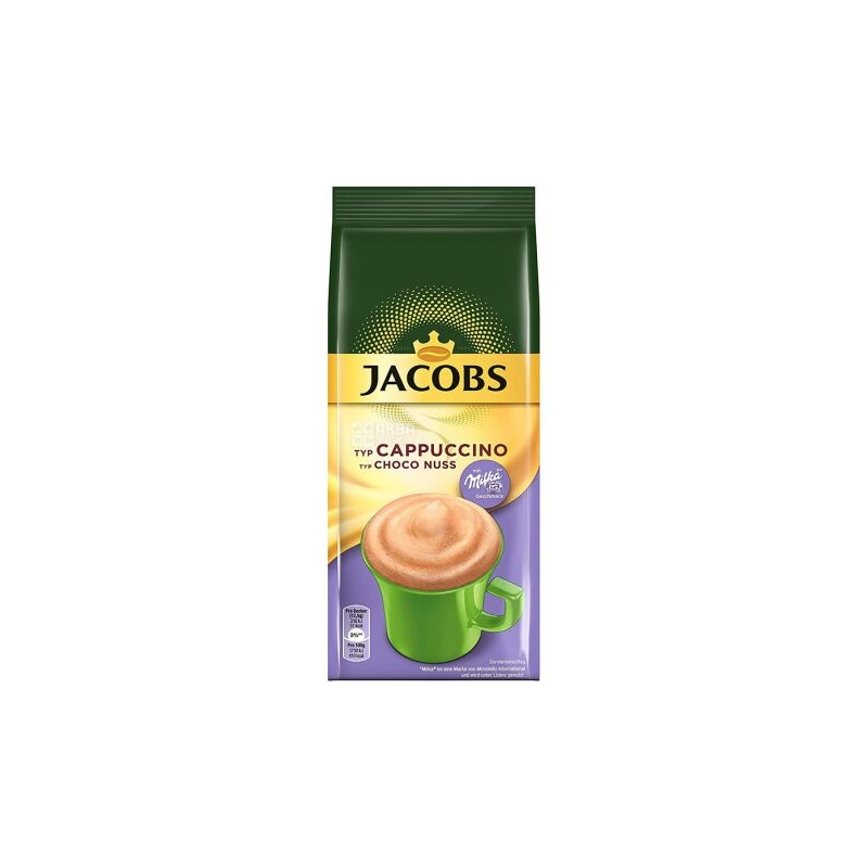 КОФЕ РАСТВОРИМЫЙ JACOBS CAPPUCCINO MILKA С ОРЕХОМ 500Г Д/П