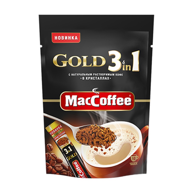КОФЕ MACCOFFEE GOLD CLASSIC 3В1 16Г СТИК