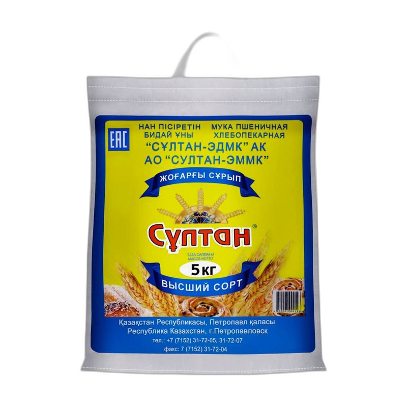 МУКА ПШЕНИЧНАЯ СУЛТАН В/С 5КГ