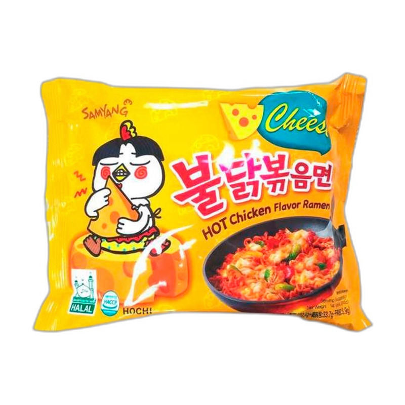 ЛАПША SAMYANG HOT CHICKEN RAMEN-CHEESE MULTI 140Г ПАК