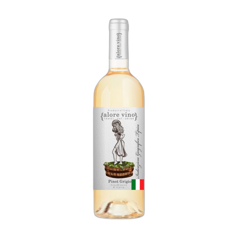 ВИНО ALORE VINO PINOT GRIGIO БЕЛОЕ СУХОЕ 10,5% 0,75Л ИТАЛИЯ