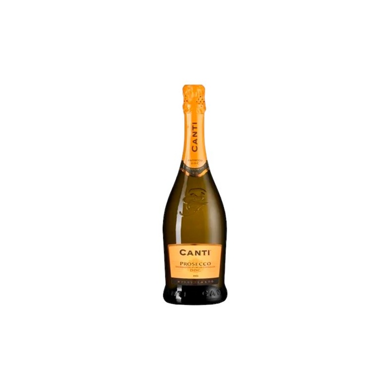 ВИНО ИГРИСТОЕ CANTI PROSECCO БЕЛОЕ СУХОЕ 10,5% 0,75Л ИТАЛИЯ