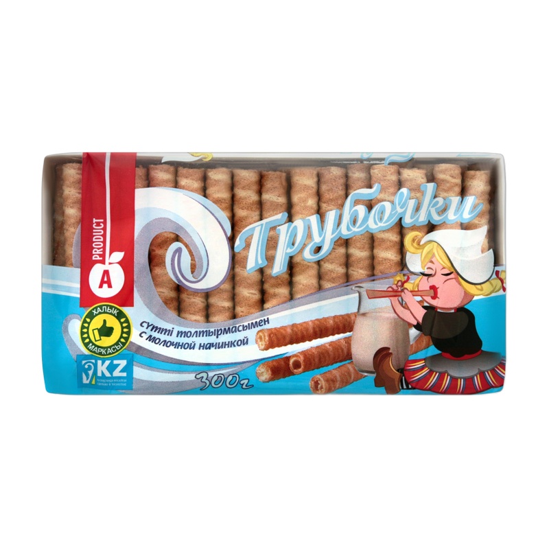 ТРУБОЧКИ A PRODUCT ВАФЕЛЬНЫ МОЛОЧНАЯ НАЧИНКА 300Г