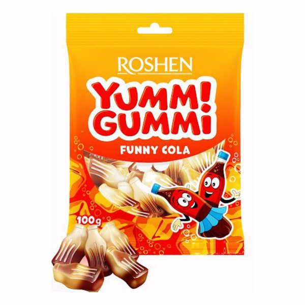 КОНФЕТЫ ЖЕЛЕЙНЫЕ ROSHEN YUMMI GUMMI FUNNY COLA 70Г ФЛ П