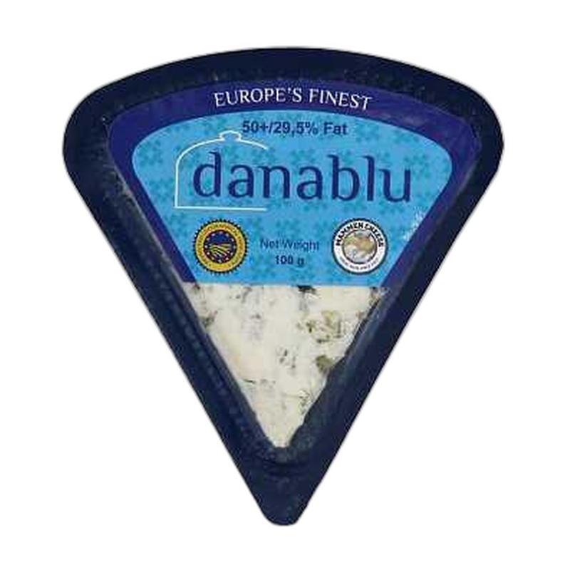 СЫР ДАНИЯ С ГОЛУБОЙ ПЛЕСЕНЬЮ DANABLU 50% 100Г